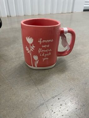 Rae Dunn IF MOMS WERE FLOWERS pink floral mug - 19.5oz Brand New!